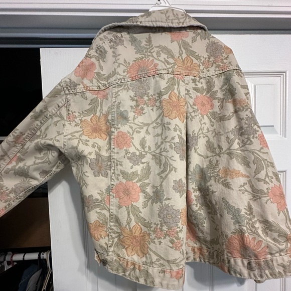 Free People floral denim oversized jacket - Picture 3 of 4